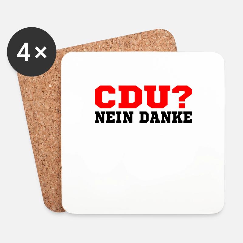 Cdu - Untersetzer (4er-Set) - Weiß