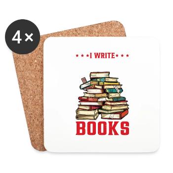 I Write Banned Books 2 - Untersetzer (4er-Set) - Weiß - Vorne