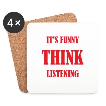 It's Funny How You Think I'm Listening 2 - Untersetzer (4er-Set) - Weiß - Vorne