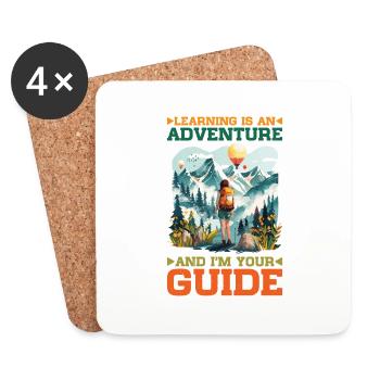 Learning Is An Adventure And I'm Your Guide - Untersetzer (4er-Set) - Weiß - Vorne