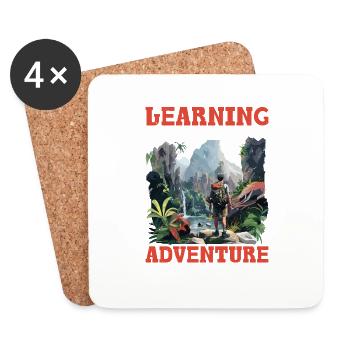 Learning Is An Adventure And I'm Your Guide 2 - Untersetzer (4er-Set) - Weiß - Vorne
