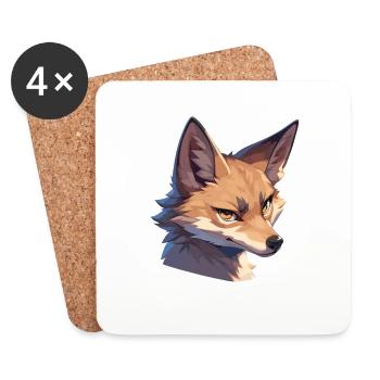 Coyotes Coyote - Dessous de verre (lot de 4) - blanc - Devant