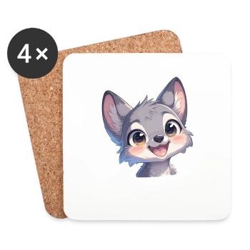 Coyotes Coyote - Dessous de verre (lot de 4) - blanc - Devant