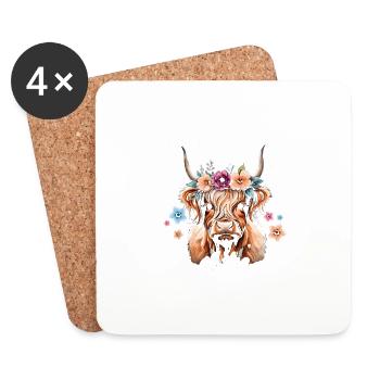 Oma De La Fille D’anniversaire - Dessous de verre (lot de 4) - blanc - Devant