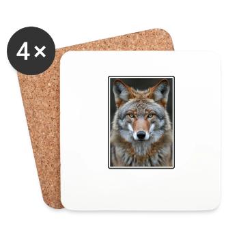 Coyotes Coyote - Dessous de verre (lot de 4) - blanc - Devant