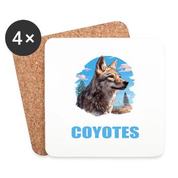 Coyotes Coyote - Dessous de verre (lot de 4) - blanc - Devant
