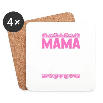 Mom of 2 children - Coasters (set of 4) - white - Front