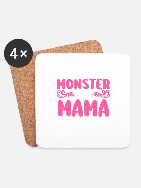 Mama Von 2 Kindern - Untersetzer (4er-Set) - Weiß