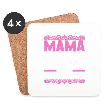 Mama Von 2 Kindern - Untersetzer (4er-Set) - Weiß - Vorne