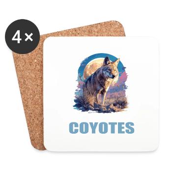 Coyotes Coyote - Dessous de verre (lot de 4) - blanc - Devant