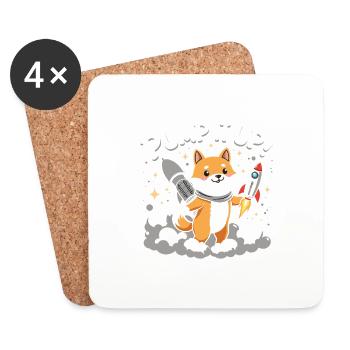 PUMP TO THE MOON - Coasters (set of 4) - white - Front