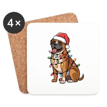 Cane Corso Christmas Lights Xmas Dogs Gifts - Coasters (set of 4) - white - Front