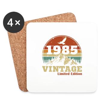Original 1985 40th Anniversary Vintage Geschenk - Untersetzer (4er-Set) - Weiß - Vorne