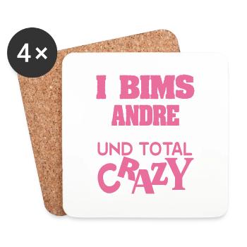 Vorname Andre - Untersetzer (4er-Set) - Weiß - Vorne