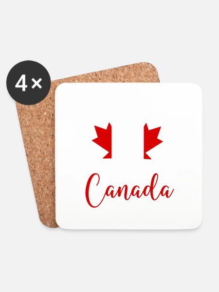 kanada canada ahornblatt - Untersetzer (4er-Set) - Weiß