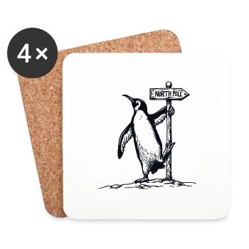 PENGUIN - Coasters (set of 4) - white - Front