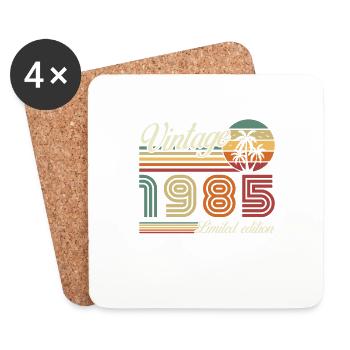 Original 1985 40th Anniversary Vintage Geschenk - Untersetzer (4er-Set) - Weiß - Vorne