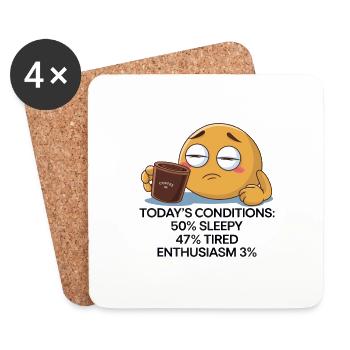 TODAY'S CONDITIONS - Coasters (set of 4) - white - Front