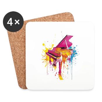 Piano - Coasters (set of 4) - white - Front