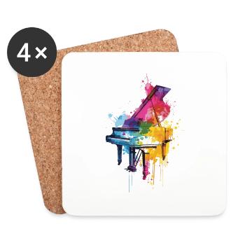Piano - Coasters (set of 4) - white - Front