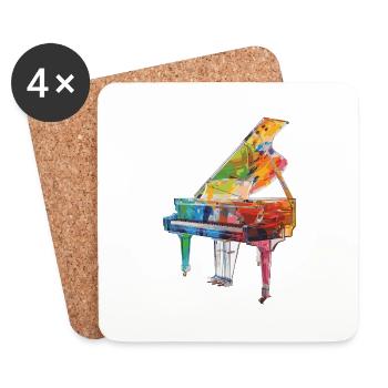Piano - Coasters (set of 4) - white - Front