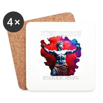 FITNESS COACH ENDURANCE BRINGS SUCCESS - Coasters (set of 4) - white - Front