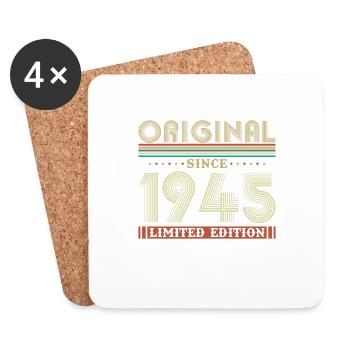 Original 1945 Vintage Cadeau d’anniversaire - Dessous de verre (lot de 4) - blanc - Devant