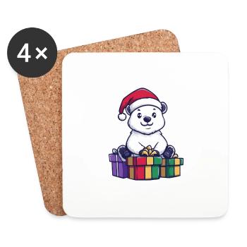 Polar Bear Christmas Gifts Polar Bear - Coasters (set of 4) - white - Front