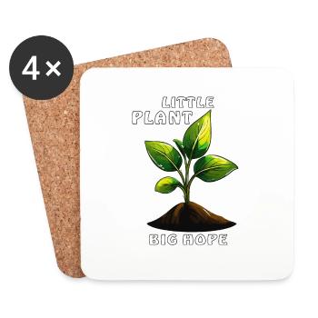 PFLANZE LITTLE PLANT BIG HOPE - Untersetzer (4er-Set) - Weiß - Vorne