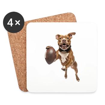 American Pitbull Terrier - Coasters (set of 4) - white - Front