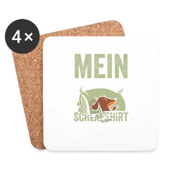 Offizielles Schlafshirt Dachshund - Untersetzer (4er-Set) - Weiß - Vorne