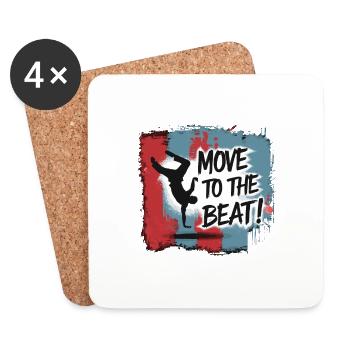 BREAK DANCER - Coasters (set of 4) - white - Front