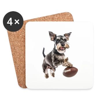 Miniature Schnauzer - Coasters (set of 4) - white - Front