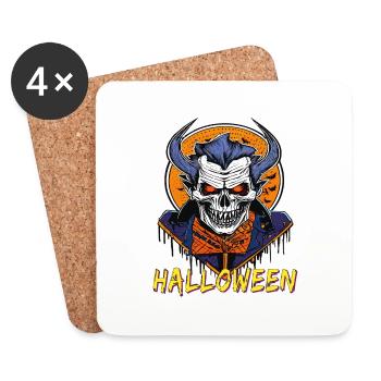 HALLOWEEN SKELETON - Coasters (set of 4) - white - Front