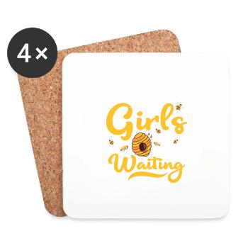 I Have To Go My Girls Are Waiting Beekeeper Beekee - Untersetzer (4er-Set) - Weiß - Vorne
