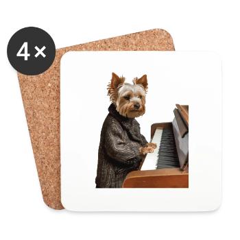 Yorkshire Terrier - Coasters (set of 4) - white - Front