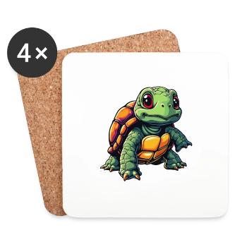 TURTLE - Coasters (set of 4) - white - Front