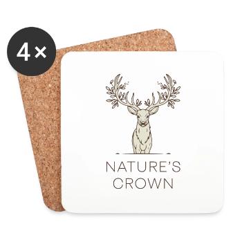 LA COURONNE DE LA NATURE - Dessous de verre (lot de 4) - blanc - Devant