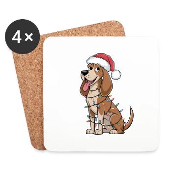Pharaoh Hound Christmas Lights Xmas Dogs Gifts - Untersetzer (4er-Set) - Weiß - Vorne