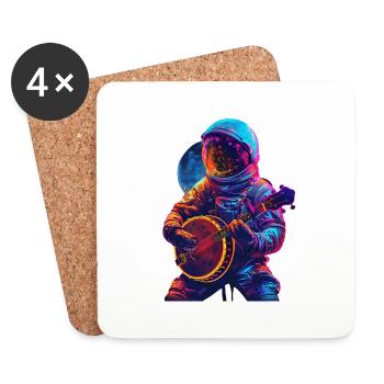 Astronaut Banjo - Coasters (set of 4) - white - Front
