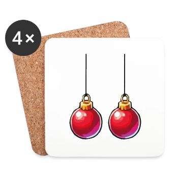 Bauble - Coasters (set of 4) - white - Front