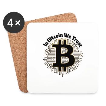 In Bitcoin We Trust Cryptocurrency Btc Bitcoin - Coasters (set of 4) - white - Front