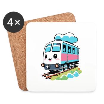 NIEDLICHER ZUG - Untersetzer (4er-Set) - Weiß - Vorne