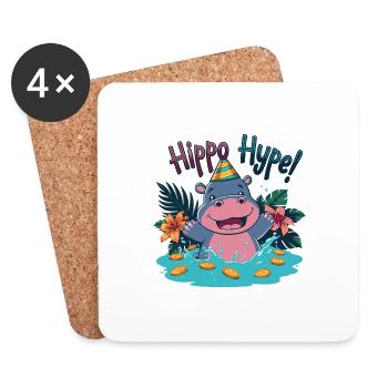 YAY - Coasters (set of 4) - white - Front