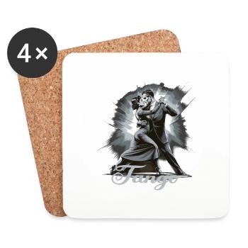 Tango Tanz für einen Tango Tänzer Tänzerinnen - Untersetzer (4er-Set) - Weiß - Vorne