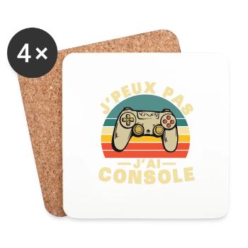Je Peux Pas J'ai Console Humour Cadeau - Dessous de verre (lot de 4) - blanc - Devant