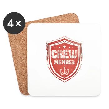 Crew Member - Coasters (set of 4) - white - Front