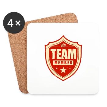 Équipier - Dessous de verre (lot de 4) - blanc - Devant