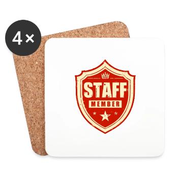 Staff Member - Coasters (set of 4) - white - Front