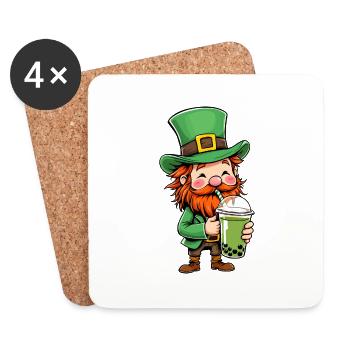 Kobold Bubble Tea St Patricks Day - Untersetzer (4er-Set) - Weiß - Vorne